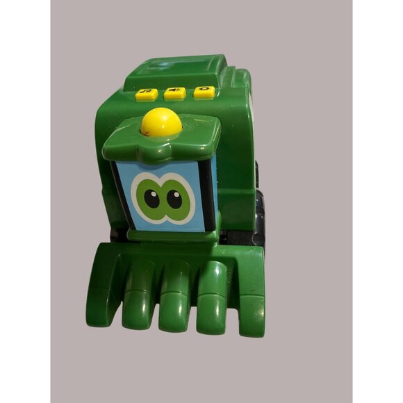 John Deere Green & Yellow Toy Combine Harvester With Rolling Wheels - Picture 1 of 11